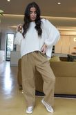 Mercer Soft Twill Barrel Leg Pant Caramel 